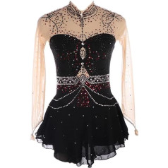 Girls Figure Skating Uniform Ice Skating Performance Clothing Gymnastics Leotard Ballet Mesh Skirt Roller Skate Dress