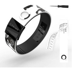 cPRIME NEO Broadline Sports Balance Bracelet Cold Size Silicone Energy Wristband for Men Sports Wristband Provides Endurance Strength for Sports Wristband (White/Black, 8.5 inch)