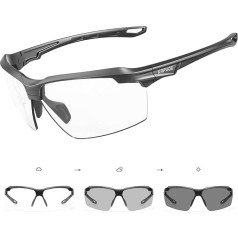 KAPVOE Photochromatic Photochromic Cycling Glasses Men Women Sports Sunglasses Clear Cycling Glasses UV400 Protection TR90 Frame Sunglasses for MTB Cycling Triathlon Road Bike Glasses