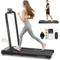 Mobvoi Home Treadmill Plus 3-in-1 Folding Treadmill 2.5HP Under Desk Running and Walking Device for Home Office, LED Display, Speaker, Large Running Area, 120kg, 12km/h