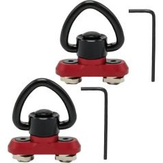 GOODTAC M-lok Sling Swivel Heart-Shaped Loop with QD Button, Pack of 2 (Red)