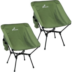 Sportneer Camping Chair Camping Chair Foldable 150 kg Camping Chairs Foldable Expand and Raise Folding Chair Fishing Chair for Fishing, Beach, Hiking, Lawn, Picnic, Travel