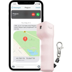 Plegium Smart Mini Animal Repellent Spray for Self Defense 3 in 1 Free Messages & Emergency Calls Keychain with Magnetic Quick Release 3 Meter Range Gift Boxed