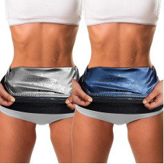 Pack of 2 Waist Trimmer for Women Sweat Wrap Sweat Waist Trainer Sweat Belly Workout Belt Belly Wrap for Bodybuilding