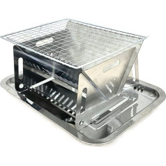 TREGOO Camping Grill Folding Mini Barbecue Oven Cookstove Portable Stainless Steel BBQ Grill Outdoor Camping Barbecue Tools Detachable Stove