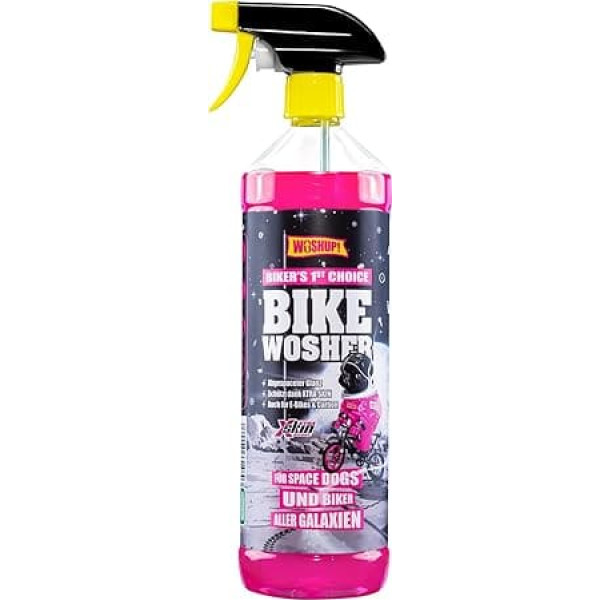 WOSHUP! Bike Wosher Bicycle Cleaner - 1000 ml - XTRA Skin Effect - Premium Bike Cleaner for Bicycles and E-Bikes - Cleaning Spray Biodegradable (1 Litre)