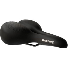P & P pro cycling Unisex Adult Hamburg 040 Comfort Saddle, Black, 268 x 255 mm