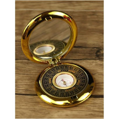 SHEDIE Gossip Compass, Kleiner Kompass, Feng-Shui-Platte, hochpräziser Anfängerkompass, DREI-Yuan-DREI-in-Eins-Kompaktscheibe for Mitnehmen