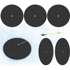 Blueweenly 6 Pieces Ice Fishing Hole Covers 12 Inch Ice Fishing Hole Insulator Ice Fishing Accessories Insulated Ice Fishing Tip Ups Ice Hole Cover for Fish Houses Winter Fishing Tackle Ash Black