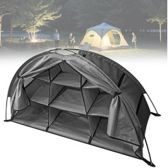 EIYCY Camping Shoe Rack, Tent and RV Camping Organiser with 9 Shelves, Durable Oxford Fabric, Portable Folding Storage Rack for Camping, Tent