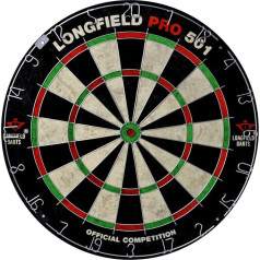 Engelh Art Longfield Professional Sisal Dartboard – Black, Standard