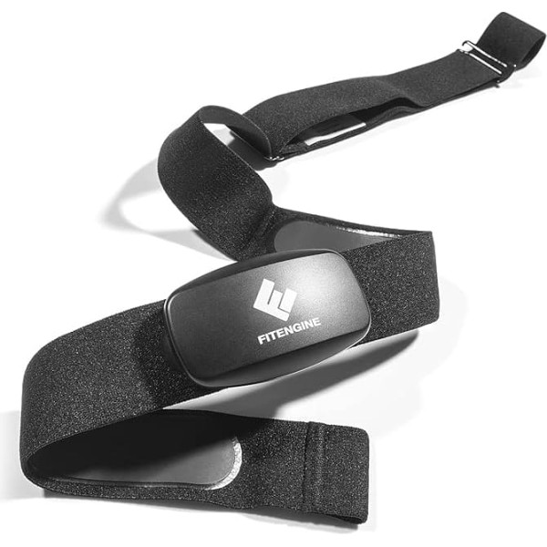FitEngine Unisex - Adult Heart Rate Monitor, Black, One Size