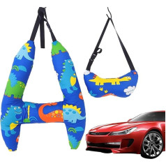 Teksome Kopfstütze für Kinderautositze | H-förmige Kinder-Reisekissen für Flugzeuge | Bequemes Kinderkissen, weiches Kinderflugzeugkissen, maschinenwaschbares Auto-Kopfstützenkissen für Auto, Reisen,