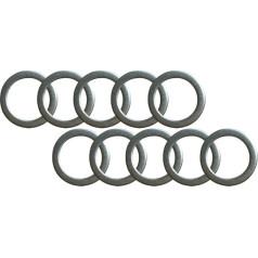 Yuauy 10 x 20mm x 15mm Pedal Discs with 1mm Thickness Stainless Steel Replacement Silver for Moutain Bike Road Bike