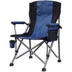KOCAN Outdoor-Campingstuhl, Garten-Klappstuhl mit seitlicher Aufbewahrungstasche und Getränkehalter,Tragbarer Campingstuhl