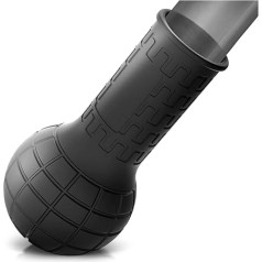 Fit & Focus Landmine Barbell Attachment, Rubber Barbell Bomb with Handle, Landmine Base for Rowing, Squat, Press and More (Fits 2