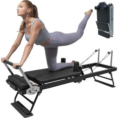 Pilates Reformer Machine Home - Adjustable Intensity Foldable Bed for Strength Training - Yoga Exercise Equipment, Perfect for Pilates Lovers!