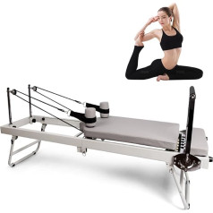 Llchaensc Pilates Reformer Machine, Foldable Pilates Equipment for Home Workouts, Foldable Pilates Reformer Machine for Home and Gym