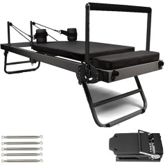 Reformer-Pilates-Maschinenset, Faltbare Pilates-Reformer-Maschine Für Das Training Zu Hause, Pilates-Trainingsgerät, Zusätzlich 5 Edelstahlfedern