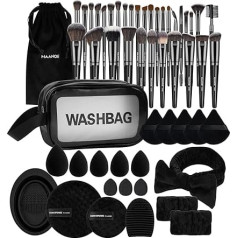 MAANGE Makeup Brushes, 54 Pieces Multifunctional Makeup Set Premium Art Brushes Makeup Brush Set for Women and Girls (Black, 54 Pieces)