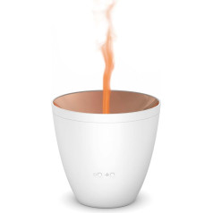 Stadler Form Aroma Diffuser Zoe exudes essential oils with unique flame effect, for relaxing aromatherapy, white