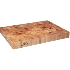 Boos Block Hackbrett Holz - 51 x 38 x 6 CM - Schneidebrett Stirnholz – Extra Dick - Nordamerikanisches Ahorn-Hartholz – Hirnholz Schneidebrett – Hackblock Holz - Schneidbrett Antibakteriell Groß
