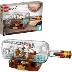 Lego 92177 Ideas Ship in a Bottle, Model Kit of a Ship for Decorating, for Adults, Girls and Boys from 12 Years, Great Gift