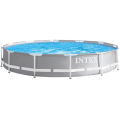 Intex Prism Rondo Diameter 366 x 76 cm Frame Pool Set, Light Grey