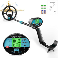 Tisey Metal Detectors Children and Adults with High Accuracy, Height Adjustable, Gold Detector with Waterproof Search Coil and Headphone Jack, Rechargeable Battery, Gift