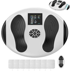 Krissake EMS&TENS Circulation Stimulator Legs Plus++, Reduces Muscle Fatigue and Soreness, Electric Muscle Stimulation, Promotes Blood Circulation, 25 Modes and 99 Intensities