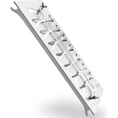 FEUERZUNGE Flame Salmon Board Made of Stainless Steel - Extra Large - Salmon Fillets up to 60 cm - 180° Reversible & with 5 Level Holder - Fire Bowl Accessories