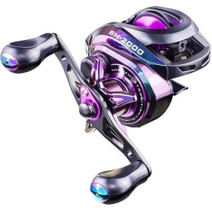 GZE-KODJFKPO Angelrolle - Casting-Rolle mit Metalllagern, Hochgeschwindigkeitsgetrieben und Magnetbremse for Meeres- und Süßwasserangeln(BM2000left Hand)