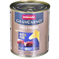 grancarno single protein horsemeat - mitrā barība suņiem - 800g
