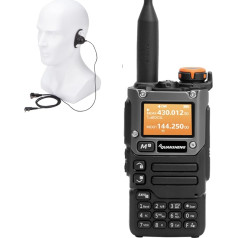 Quansheng UV-K5(8) VHF UHF Dual Band Ham 5W Portable Two-Way Radio Walkie Talkie FM 200 Channel Three Frequency Reception Walkie Talkie NOAA Weather Forecast with Headphone Earpiece