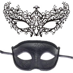 Lady of Luck Venetian Mask, Men's Masquerade Carnival Masks Face Costume Fancy Dress for Halloween Masquerade Ball Costume Carnival Party