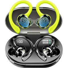 Rulefiss Bluetooth Sports Headphones, Wireless Bluetooth 5.3 with 4 Mic, In-Ear Headphones