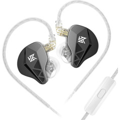 keephifi KZ EDXS In-Ear Monitor Headphones 10mm Dynamic Driver HiFi 3D Metal Headphones KZ Wired Earbuds IEMS with High Resolution Sound and Detachable Cable (with Micro)