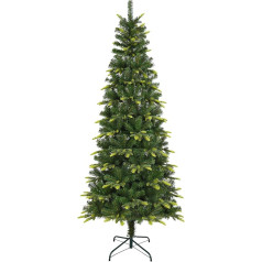 Uten Pencil Christmas Tree, 180 cm, Realistic PE Interior Decoration, Artificial Christmas Tree, PE & PVC, 600 Natural Looking Tips, Hinged Branches, 2 Types of Branches, Reusable