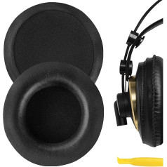 Geekria QuickFit Ersatz-Ohrpolster aus Proteinleder für AKG K240 K240S K240 MKII K241 K270 K271 K271S K272 Kopfhörer, Headset, Ohrpolster, Reparaturteile (schwarz)