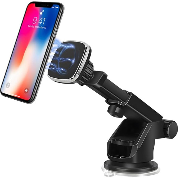 Adunsiaoto Magnetic Car Mobile Phone Holder, 360° Rotation Car Mobile Phone Holder, Universal Mobile Phone Holder Car with Strong Suction Cup, Car Mobile Phone Holder Suction Cup Dashboards