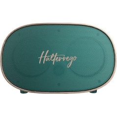 Halterrego Bluetooth Speaker Retro Green BT V5.0 Card Reader Micro SD AUX-IN 6W RMS Rechargeable Battery 1200mAh