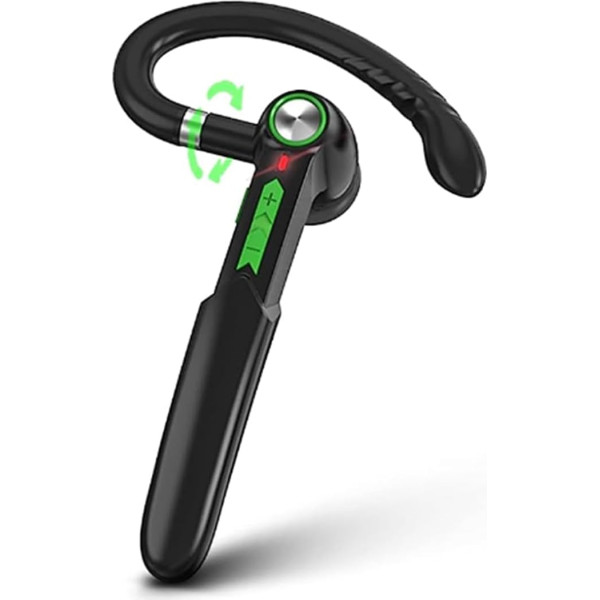 ESSONIO Bluetooth Headset Bluetooth Earphones Noise Cancelling Headphones Bluetooth Headset with Microphone Single Ear Hands-Free Headphones Trucker Business Headphones Ideal for Calls at the Wheel