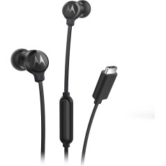 Motorola Earbuds 3C-S Headphones, Black, USB-C