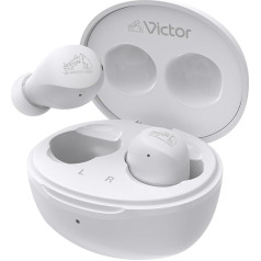 JVC HA-A6T Gumy Mini Wireless Bluetooth Headphones, 23 Hours Battery, Quick Charge, Touch Control, IPX4 (White)