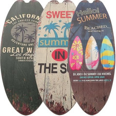 Operitacx 3st Surfboard Decoration Beach Surfboard Sign Tropical Wall Decoration Tropical Wall Sign Nautical Plaque Surfboard Signs Made of Wooden Sign Wooden Casual Sculpture
