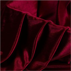 155 cm Wide Velvet Fabric Shiny Stretch Velvet Wine Red for Furniture Sofa Costume Fabric Curtains Upholstery Fabric Furniture Seat Cover Decorative Fabric Dress Clothing (Size: 155 x 300 cm, Colour: