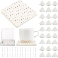 WEBEEDY Pack of 71 Pottery Stove Support Nails Burning Mat Fireproof High Temperature Oven Shelves Cone Movable Nails Support Furniture Clay Ceramic Pottery Tools for Burning Oven Stilts