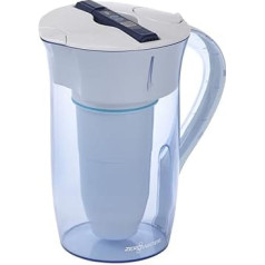 ZeroWater 10 Cup Round Pitcher Water Quality Meter, BPA-Free, NSF Certified to Reduce Lead and Other Heavy Metals, White