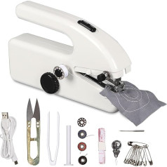 Domigard Mini Sewing Machine, Hand Sewing Machine with Sewing Accessories, Mini Portable Electric Sewing Machine for Clothes, Jeans, Curtains and Crafts