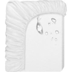 Beedsooth Mattress Protector 200 x 200 cm, Waterproof, Breathable Tencel Mattress Protector, Moisture Protection, Box Spring Bed, 200 x 200 cm, Mattress Protector with Elastic Band All around, White